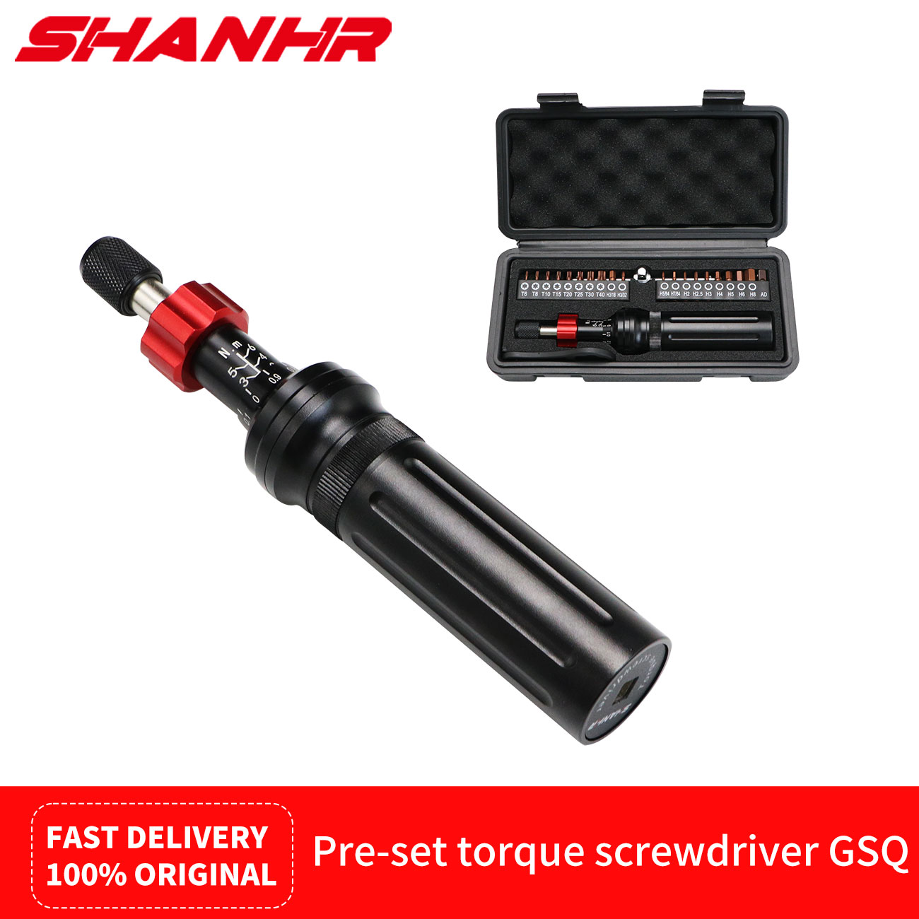 SHANHR トルク ドライバー セット 機械的にプリセットされたトルク ドライバー 高精度トルク ゲージ バイク修理およびメカニック用