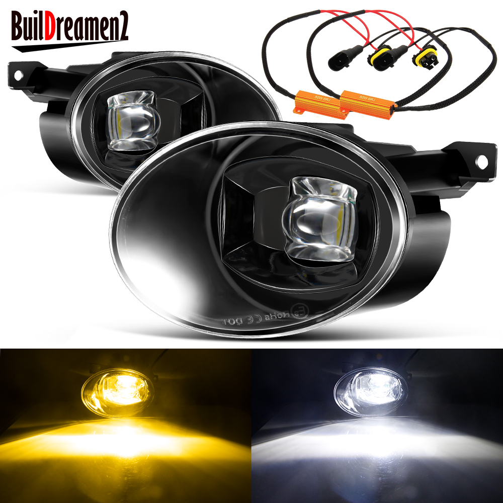2 X LED フォグライトアセンブリ VW フォルクスワーゲンジェッタ Mk6 ティグアン EOS トゥーラン 30 ワット 8000LM 車のフロントバンパー Canbus フォグランプ 9006 12V