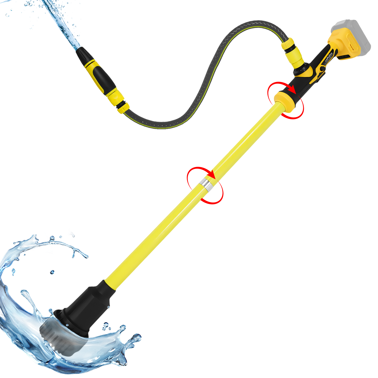 コードレススティック水移送ポンプ 40L/分ポータブル電動ウォーターポンププール庭の池排水 Dewalt 20V バッテリーピン