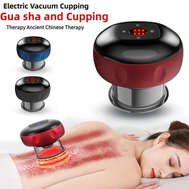 6 充電電気マッサージツール、腰痛を和らげるインテリジェント充電圧力軽減マッサージカッピング器具