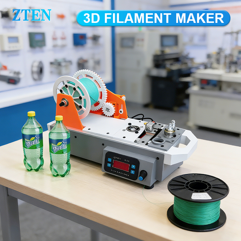 3D 印刷フィラメント製造機デスクトップマイクロ射出プラスチックシルク製造ペットボトルフィラメントメーカー 3D 印刷押出機