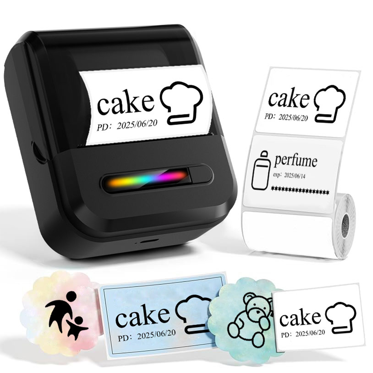ポータブルミニラベルプリンター、ワイヤレス感熱ラベルメーカー、オフィス、家庭、衣料品、宝石、食品業界向け