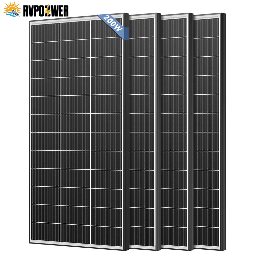 RVPOZWER 200W/400W/800W 両面受光ソーラーパネル 18BB N 型単電池高効率太陽光発電電源家庭用屋上オフグリッド屋外