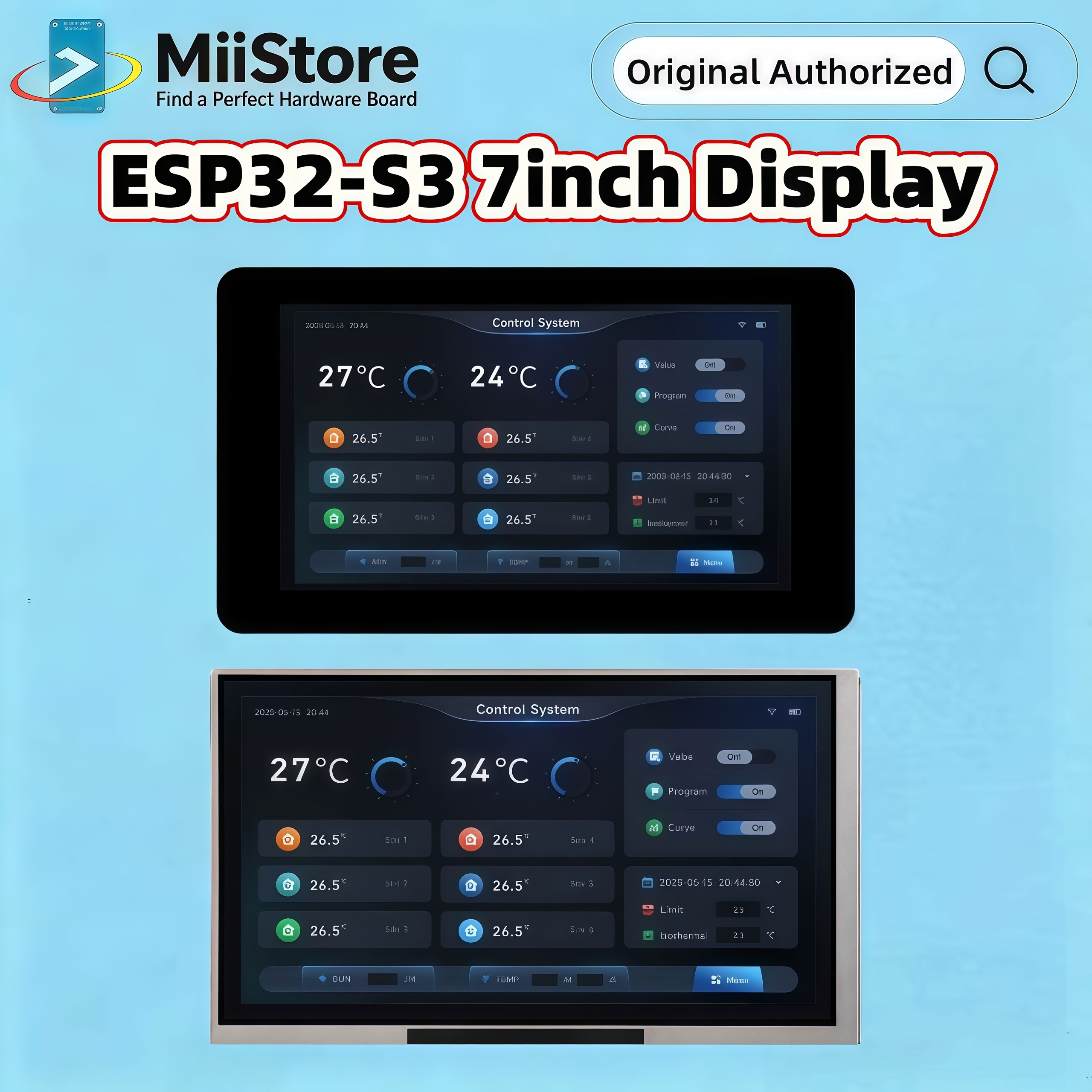 Waveshare ESP32-S3 7inch Display Type B with Display 1024×600 32-bit LX7, Optional for Touch Function