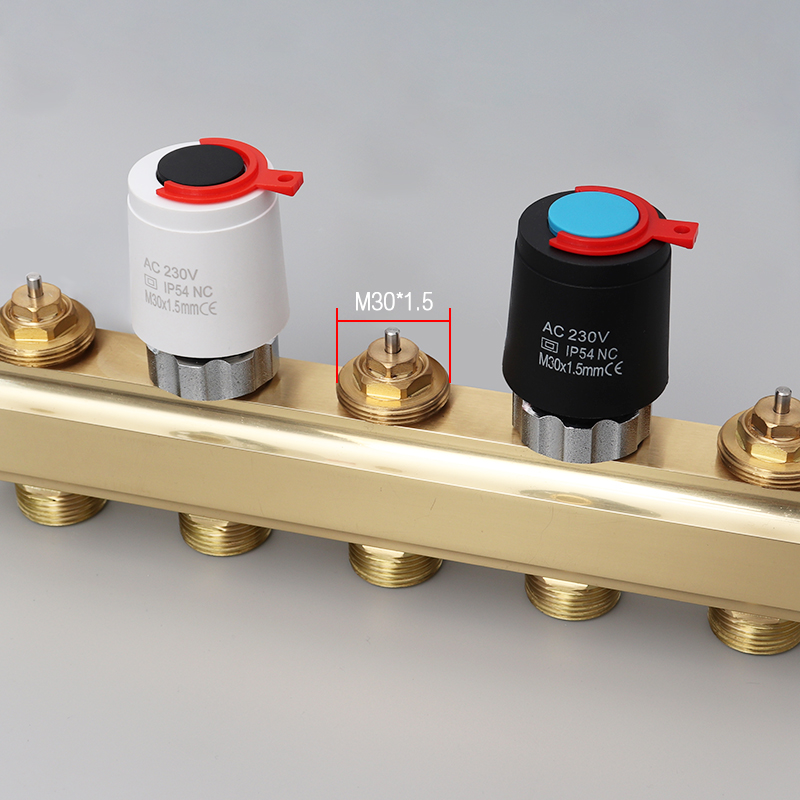 ノーマルクローズ床暖房バルブ NC AC 230V 電気熱アクチュエータマニホールド床暖房用サーモスタット M30x1.5