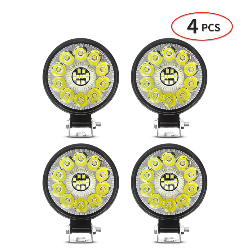 LED トラクターライト 3 インチ 12v 24v フラッドライトラウンド防水作業トラックライト機器車両オフロード SUV ATV UTV 4WD