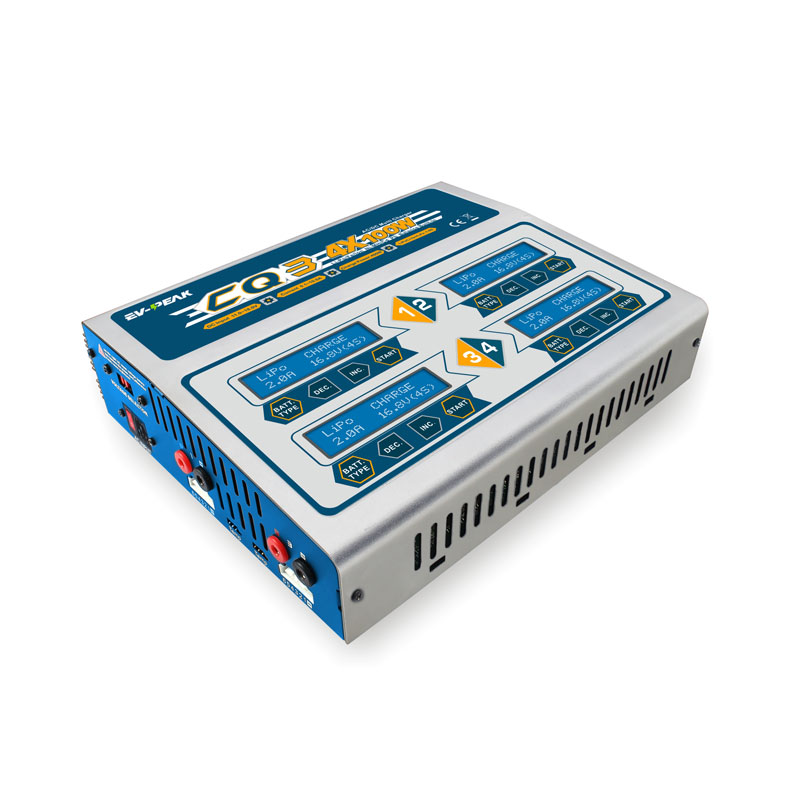 EV-PEAKEV-PEAK 充電器 CQ3 バランス充電リチウム電池 4 方向独立充電 6S 100W 飛行機モデル