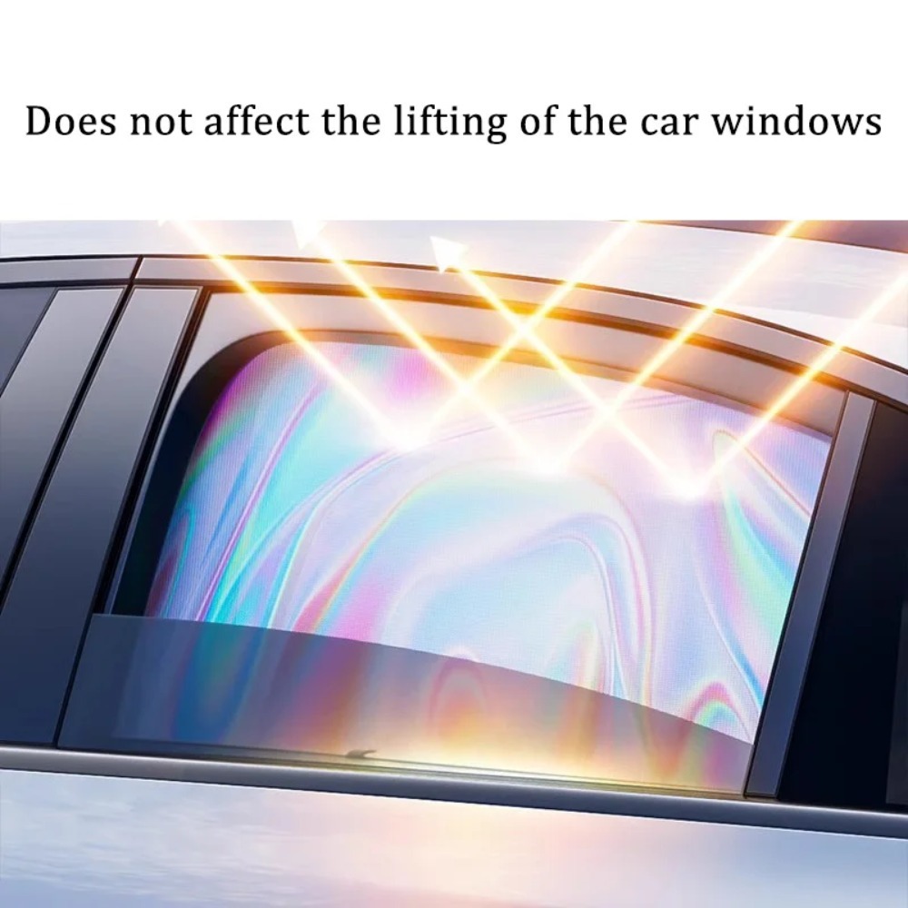 車のサイドウィンドウサンシェードマグネットプライバシーカーテンアンチグレア UV ブロックプロテクターサンシェードレーザーコーティング断熱