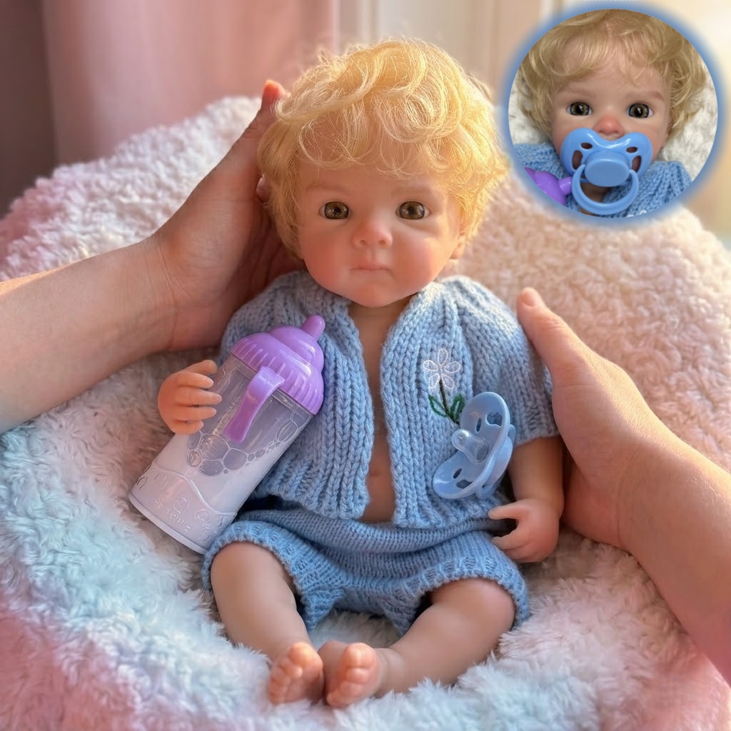 OhardDolls 13 インチ シリコン ベティ オープンマウス リボーンドール 根付きヘア ユニセックスドール 手作りリボーンドールおもちゃ コルポデシリコン