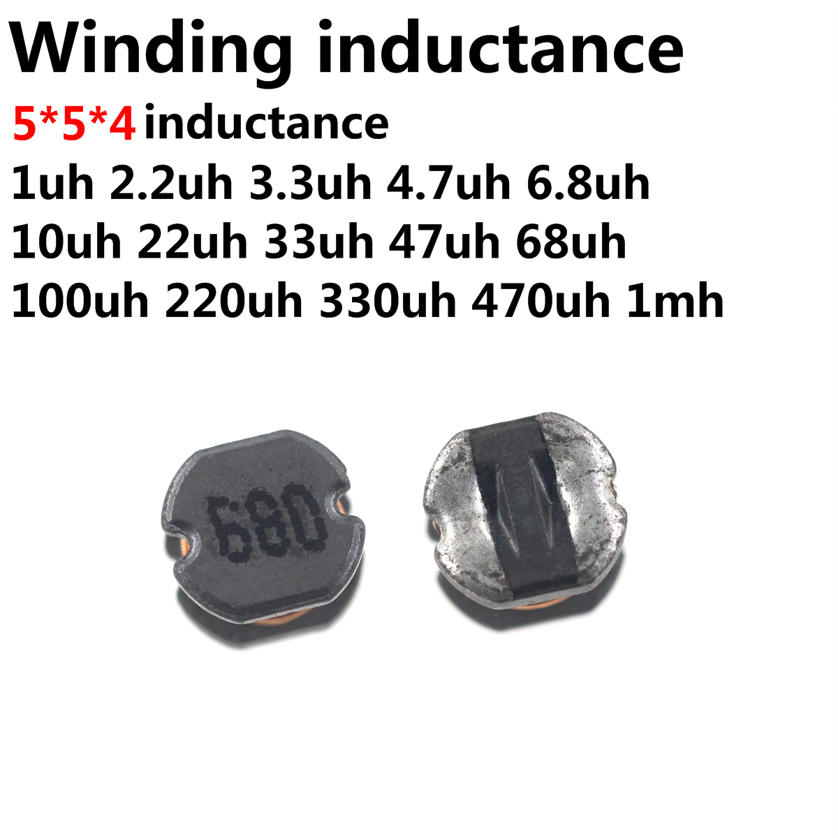100 個インダクタ CD54 5*5*4 SMD パワーインダクタンス 1UH 2R2 2.2UH 3.3UH 4.7UH 6.8UH 10 UH 100UH 150UH 220UH 330UH 470UH 1MH 2.2MH