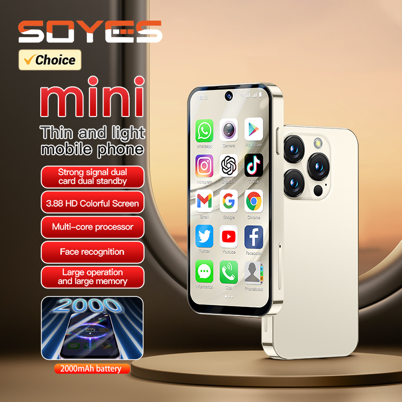SOYES XS19 Pro 4GB RAM 64GB ROM 8コア Android 12.0 ミニスマートフォン 2000mAh フェイスアンロック 4G LTE Type-C 3.88インチ画面小型電話