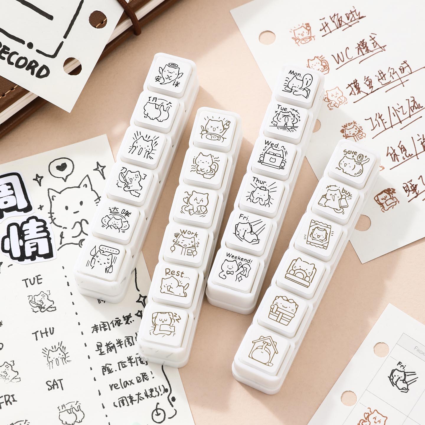 TIANZI 6個入り 漫画カラー教師用シール 表彰状シール 評価スタンプ 文房具スクラップブック用品 教室用