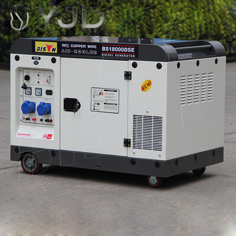 バイソン中国 10kva 10kw 11kw 12kw 単相スーパーサイレント 2 気筒空冷パワーディーゼルエンジン発電機セット