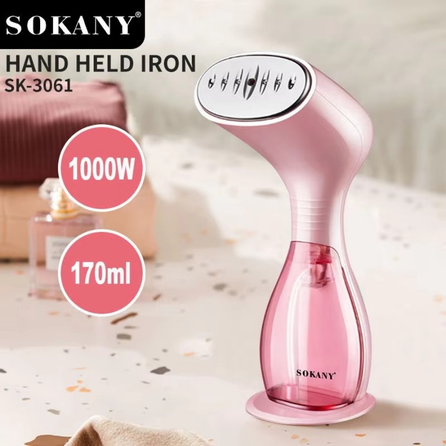 SOKANY3061 多機能家庭用スチームアイロンブラシ、ハンドヘルドスチーマー。 1000Wのハイパワー、急速加熱。