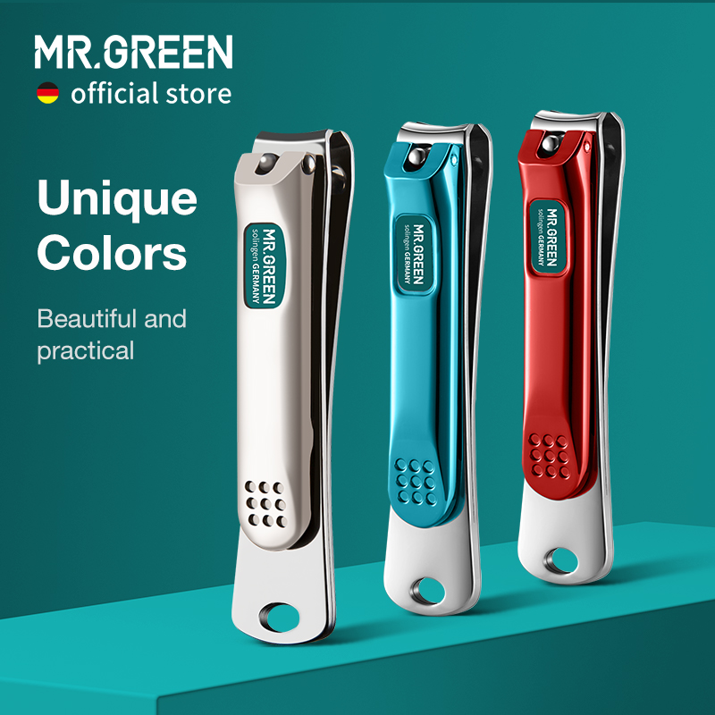 MR.GREEN 爪切りステンレス鋼湾曲刃クリッパー爪はさみカッターマニキュアツールトリマー爪やすり付き