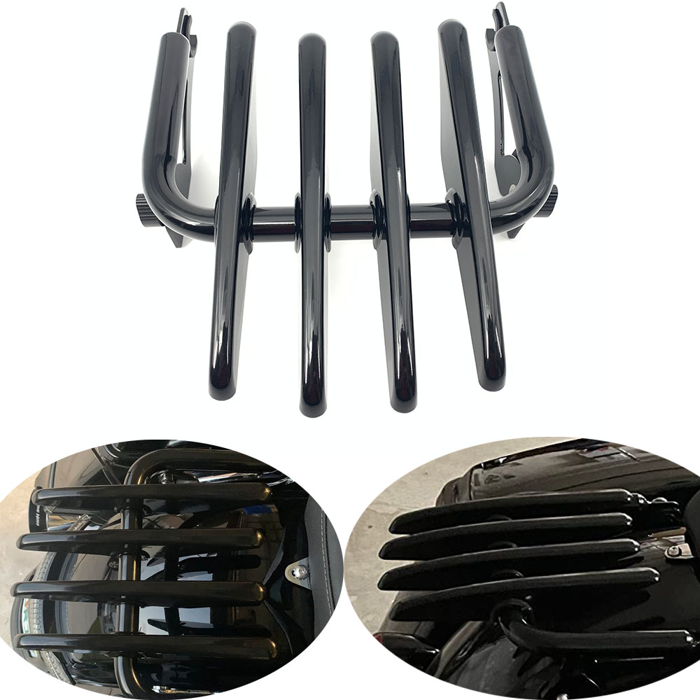 Black Stealth Luggage Rack For Harley Electra Street Glide Road King FLHX FLHT 2009-22