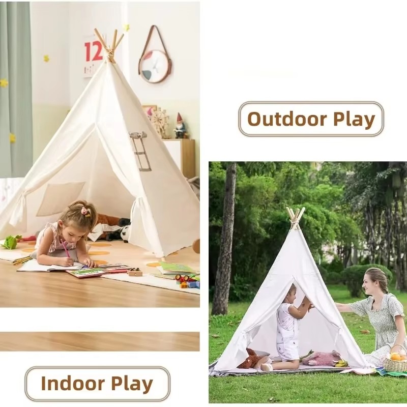 1.6 メートルティーピーテント子供のための子供屋外家庭用ウィグワムポータブル折りたたみ子ティピティーピー女の子と男の子城プレイルーム