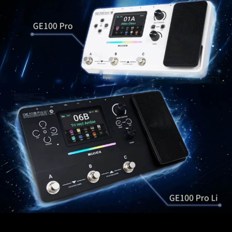 Mooer GE100 Pro/GE100 Pro Li インテリジェント マルチ エフェクト ペダル AI トーン アンプ モデリング IR NAM Bluetooth ルーパー ドラム マシン ポータブル