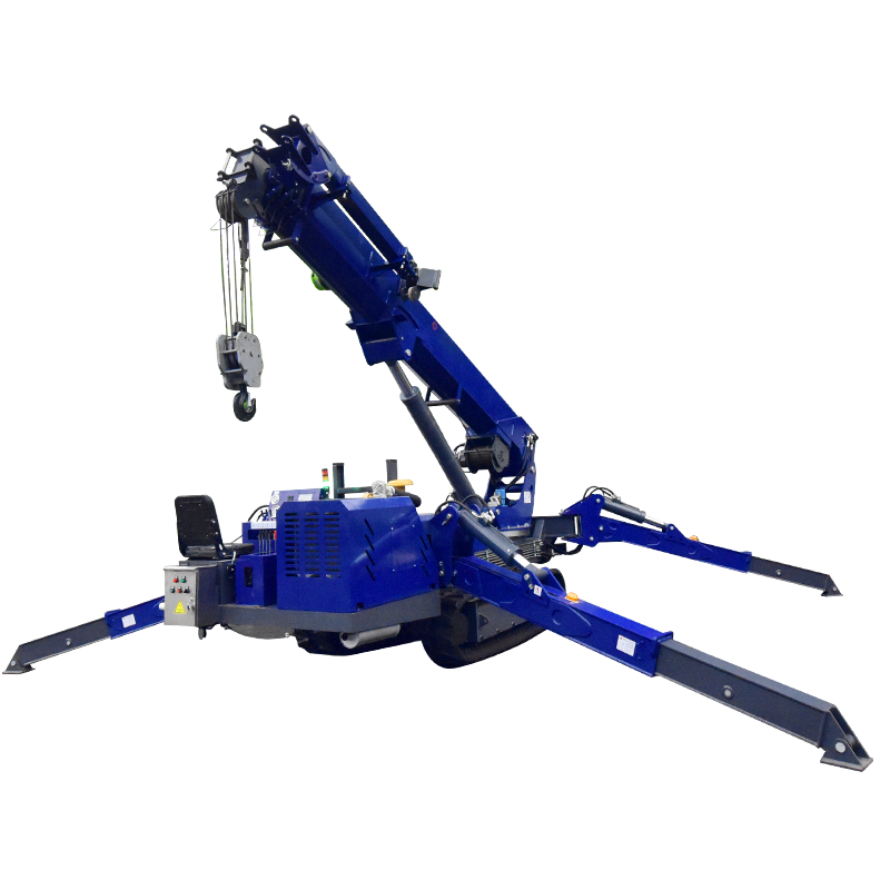 3T 5T​​ 8T 倉庫工場および改修工事のための 360 回転のオールラウンド スパイダー クレーンおよび追跡スパイダー リフト