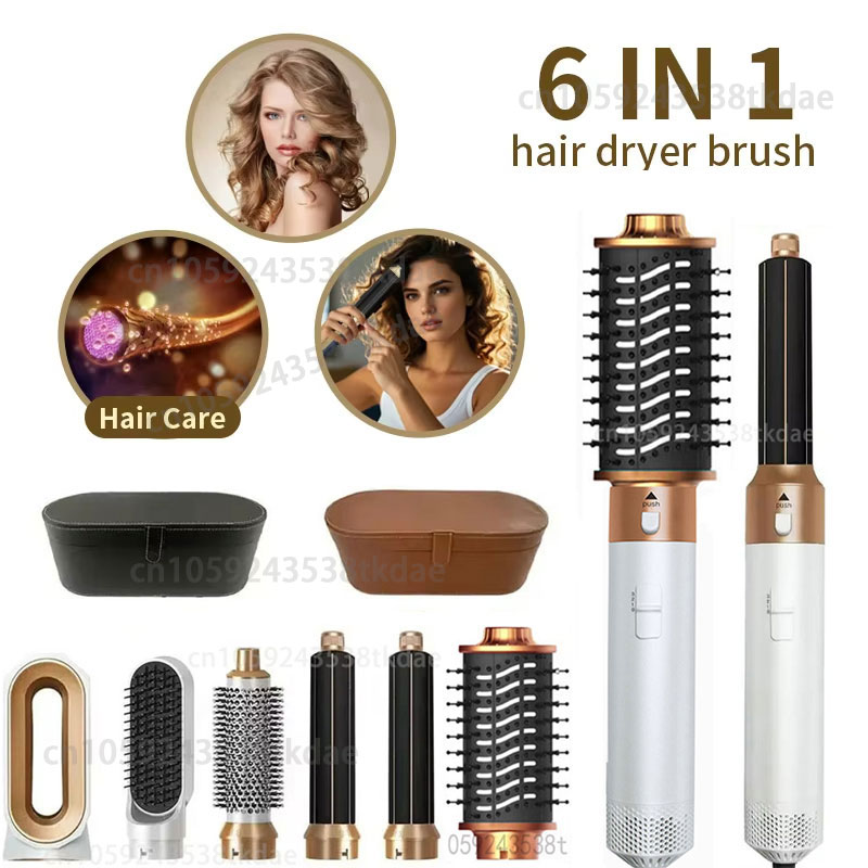 6 で 1 ヘアドライヤーブラシホットコームセットプロフェッショナルヘアアイロンヘアアイロンスタイリングツール Airwrap エアスタイリングヘアドライヤー