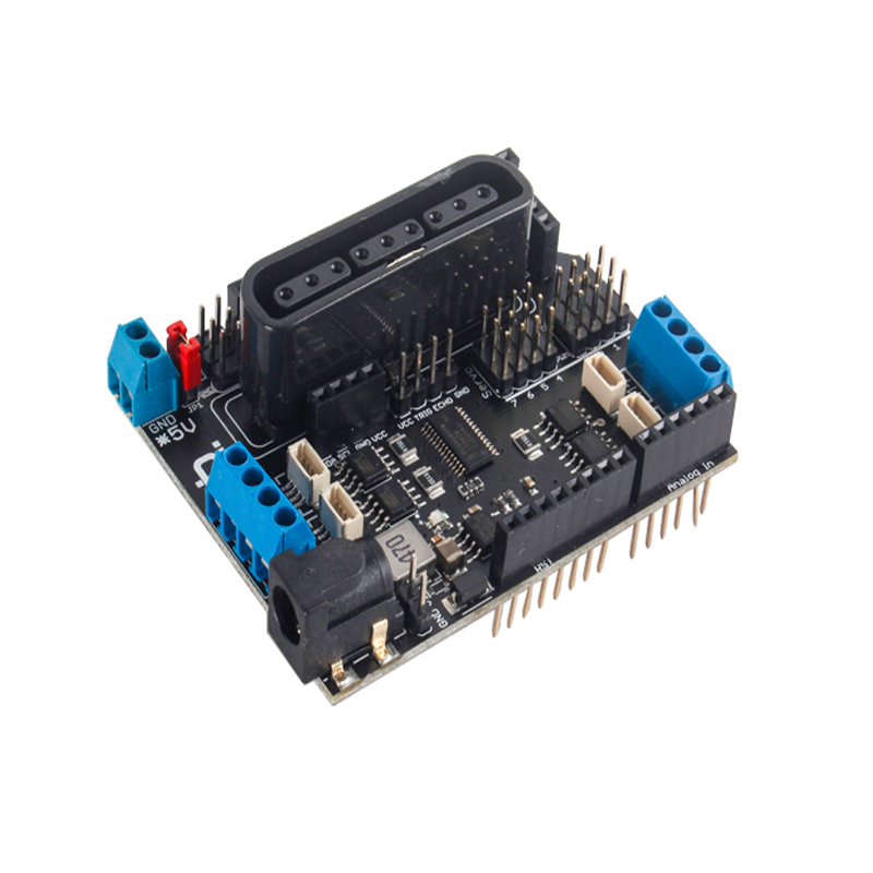 PS2 ジョイスティックシールドボード 5-12V 4 チャンネルモーターと 8 チャンネルサーボ付きプログラマブルロボット Arduino ロボットカーロボットアーム