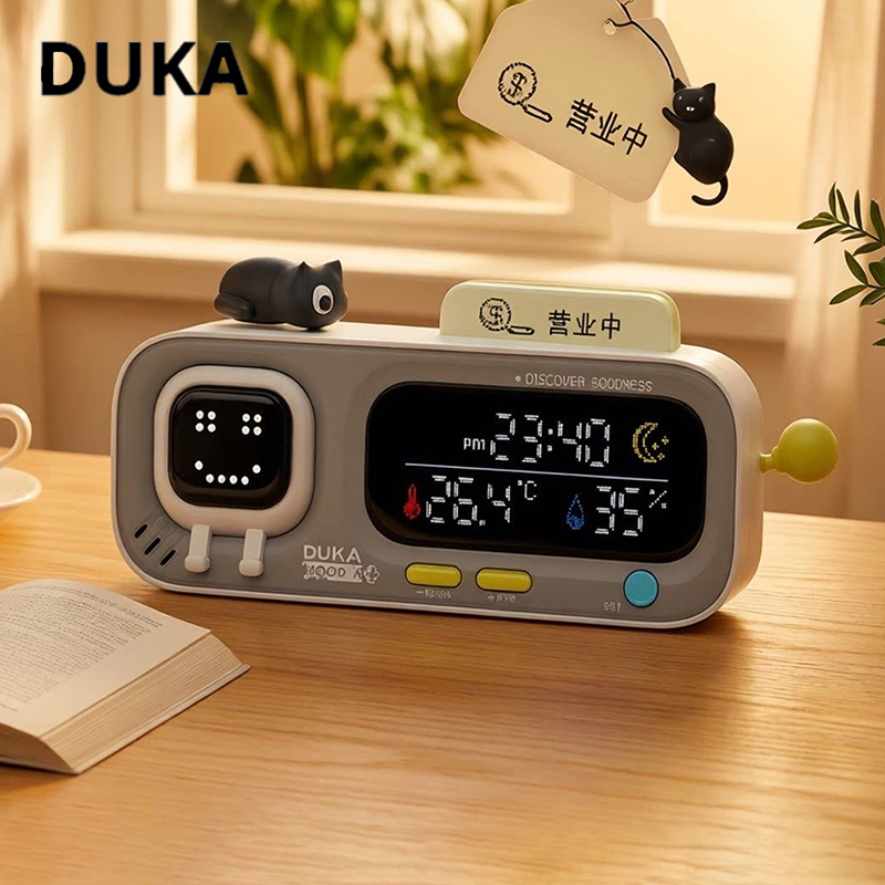 新しい DUKA MOODA スマート温度と湿度時計センサー電気湿度計温度計ホーム気象ステーションデスクトップ装飾