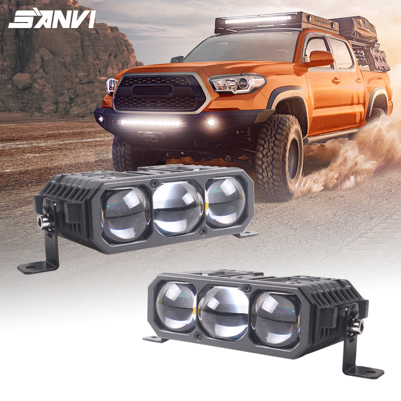 SANVI S30 車 Bi Led グリルランプ 12 V/24 V ワークライトスクーターヘッドライト Led スポットライトフォグランプドライビングライト自動車アクセサリー