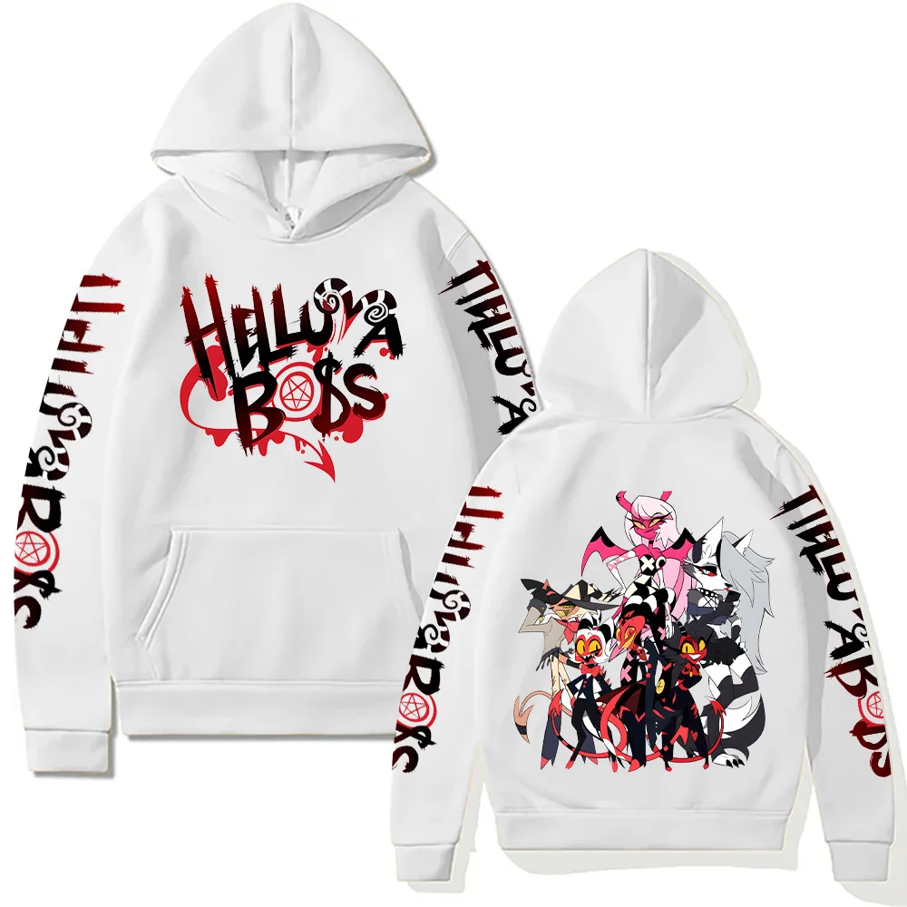 Helluva Boss パーカー新トレンド Y2k 美的アニメトレーナーユニセックスルーズヒップホップストリートヴィンテージ原宿プルオーバーカジュアル