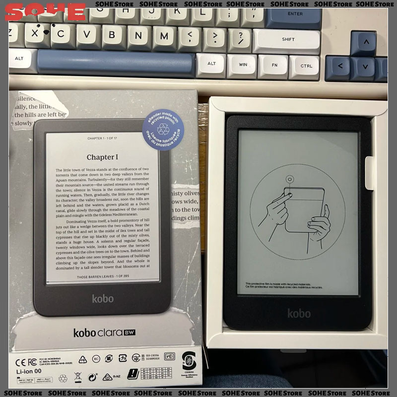 kobo 電子ブックリーダー Clara Bw 電子インクスクリーン 16 ギガバイト 6 "Ipx8 防水快適な読書ポータブルリーダー複数の言語