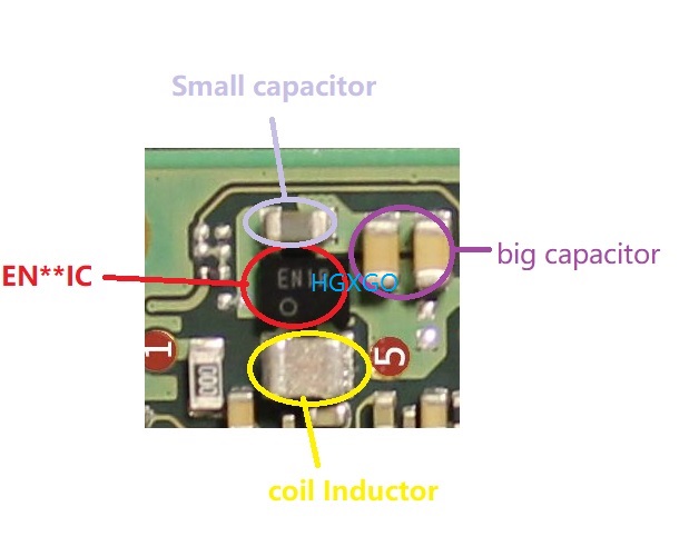 10 ピース/ロットニンテンドースイッチ小型 IC チップ ENIJ EN02 ENXX EN ** インダクタコイルコンデンサキャップマザーボード修正コンポーネント部品