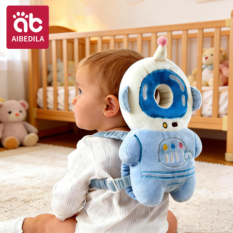 AIBEDILA 漫画宇宙飛行士ベビー落下防止パッドヘッドバックプロテクター枕新生児幼児安全保護クッション