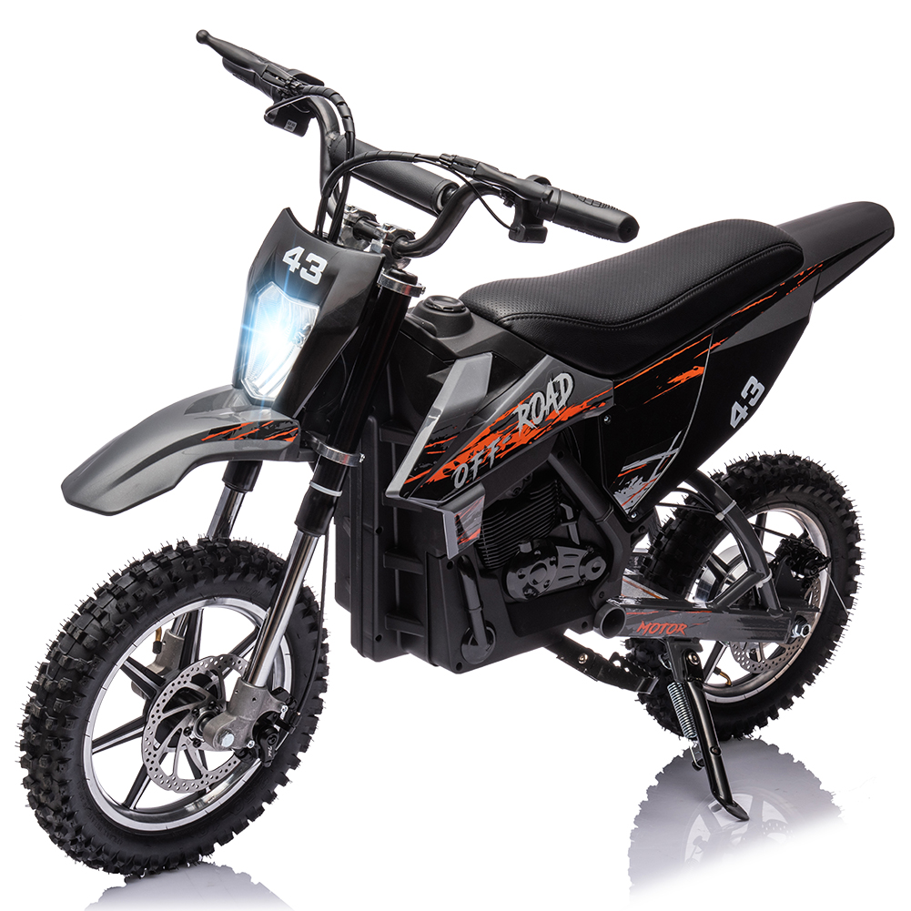 電動ダートバイク 36v 子供用 8-14Y、15.5MPH 350w ブラシレスおよび 500w ブラシ付きオフロードバイク、ティーン向け高速