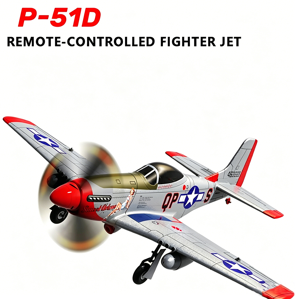 1/16 スケール P-51D マスタング戦闘機 HD カメラ付きリモートコントロールモデル航空機 2.4 グラムブラシレス電動グライダージャイロスコープおもちゃ