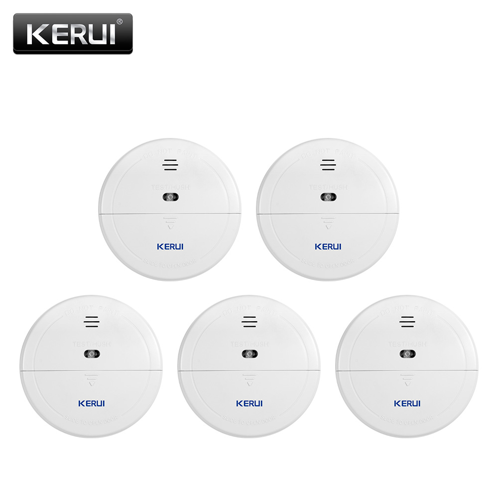 KERUI 5/10 個 433MHZ ワイヤレスホーム火災煙センサー検出器セキュリティ GSM Wifi 警報システムで動作