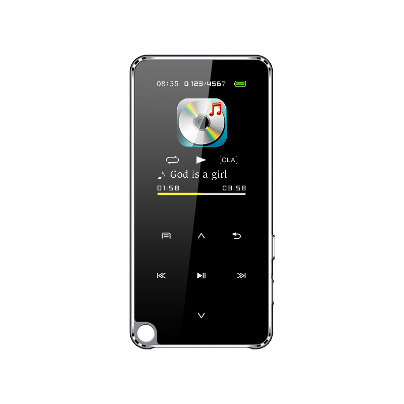 4-128GB BluetoothタッチMP3プレーヤー、1.8インチカラースクリーンサポートTFカード/FMラジオ/ボイスレコーダー、ロスレスHIFI音楽プレーヤーMP4