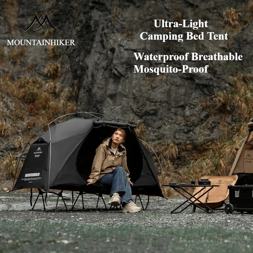 Mountainhiker キャンプ ベッド テント 超軽量 独立したインナーテント付き 防水 通気性 防蚊 アウトドア テント シェルター