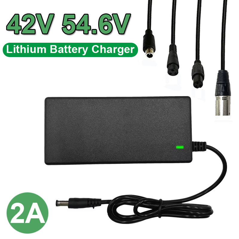 42V 54.6V 2A リチウム電池充電器 EU/米国プラグ電源アダプタユニバーサル 4 出力プラグリチウム電池車の充電