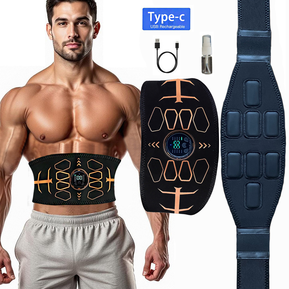 筋肉トナースマート腹部調色ベルト EMS 筋肉刺激装置 Ab トレーナー USB 充電ボディマッサージャー減量フィットネス機器