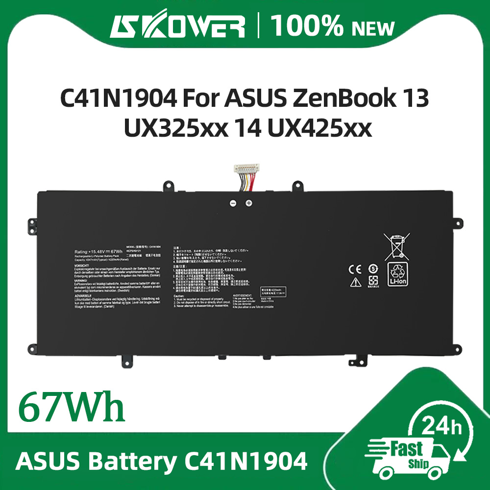 ASUS ZenBook 13 UX325xx UM325SA UX363EA 14 UX425xx UM425IA UX371EA UX391UA UX393xx S435EA 用 67Wh C41N1904 ノートパソコン用バッテリー