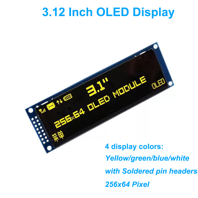 3.12インチ OLED ディスプレイ 3.12インチ 256X64 25664 SSD1322 ドライバー グラフィック LCD モジュール パラレル/SPI はんだ付けピン Arduino/C51用