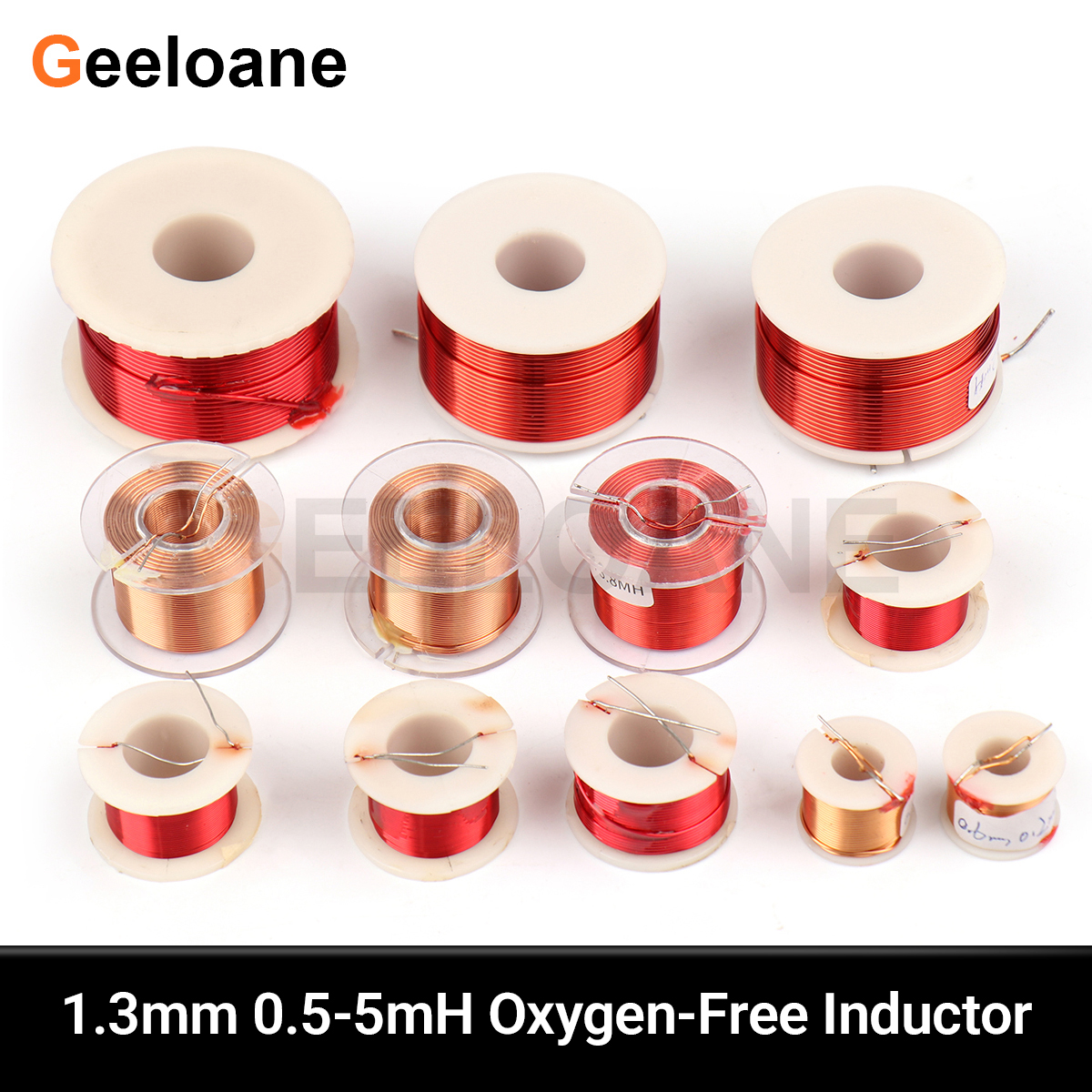GEELOANE 4N 空芯インダクタコイル 1.3 ミリメートルカスタム 0.5mH-5mH 中空ラウンドフレームエナメル銅コイル HIFI スピーカークロスオーバー用