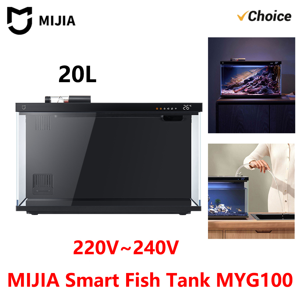 新しい MIJIA スマート水槽 MYG100 Mijia APP で動作モバイル制御リモート給餌スマート照明システムライト Aquarium20L