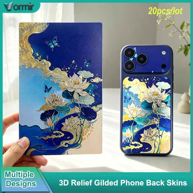 VORMIR 20 個 190*120 ミリメートルゴールド金メッキ 3D バックフィルム電話スキンステッカー iPhone 17 16 15 14 13 12 プロマックス切断材料