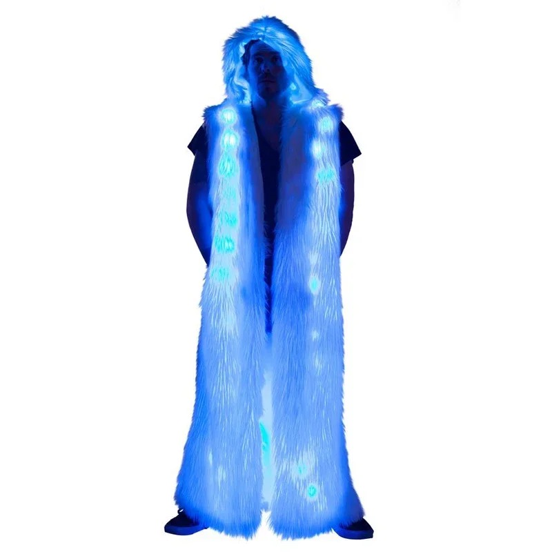 LED コートロングマン発光パーカージャケット女性ナイトクラブ DJ ステージパフォーマンスの摩耗パーティー絶賛衣装暖かい服 2026