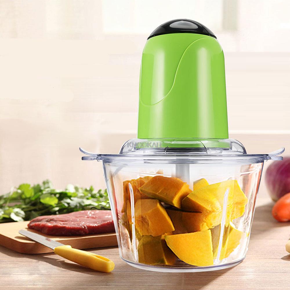 家庭用 2L 電気キッチンチョッパーシュレッダー食品チョッパー肉グラインダーステンレス鋼電動プロセッサーキッチンツール Cocina