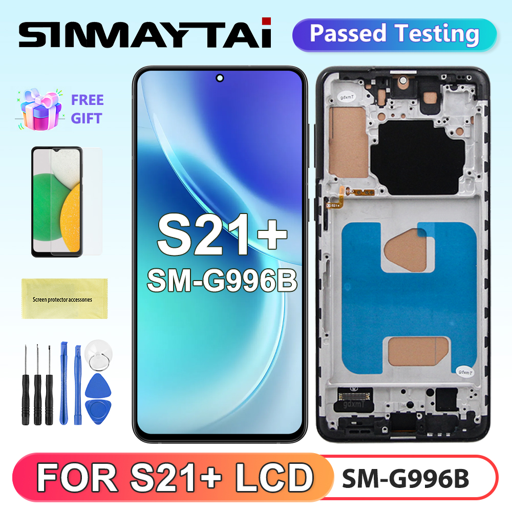 S21 Plus スクリーン samsung s21 plus SM-G996B SM-G996B/DS LCD ディスプレイタッチスクリーンデジタイザとフレーム交換