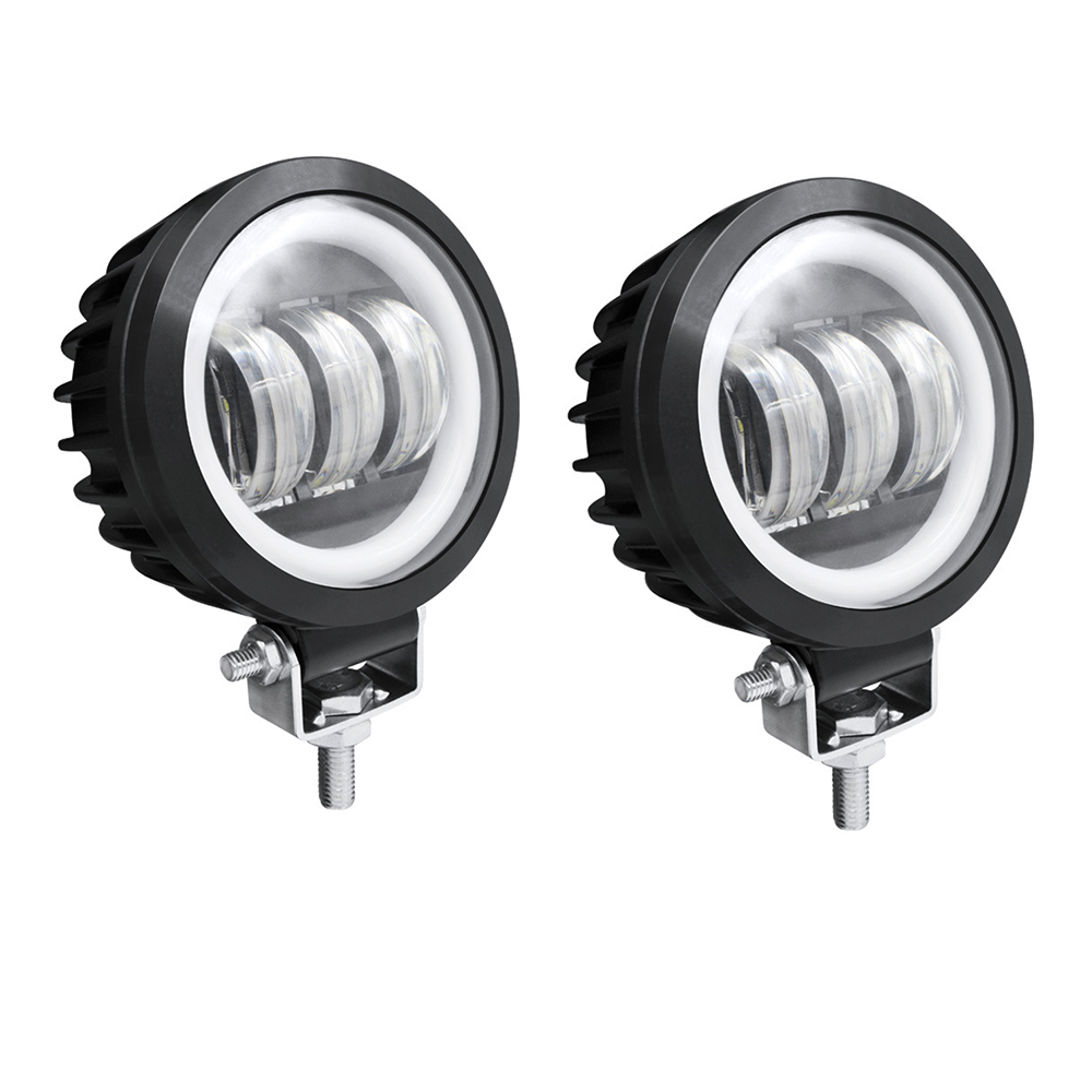 5 インチオートバイスポットライト LED ダートバイクワークライト外部正方形スポットライト CSL88 12V 24V Led エンジェルアイズドライビングライト