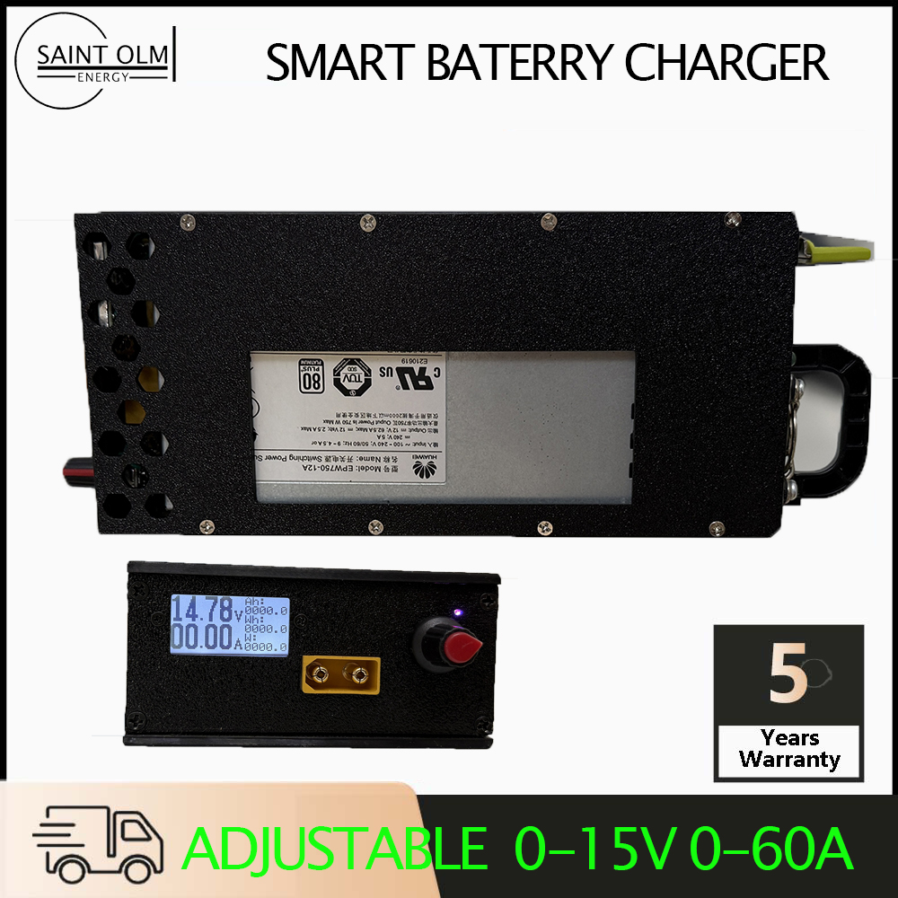 調整可能な充電器 12V 60A リチウム充電器 14.6V 60A lifepo4 充電器 0-15v 0-100A バッテリー充電器 3.65v、12.6v、14.6V、60a、50a