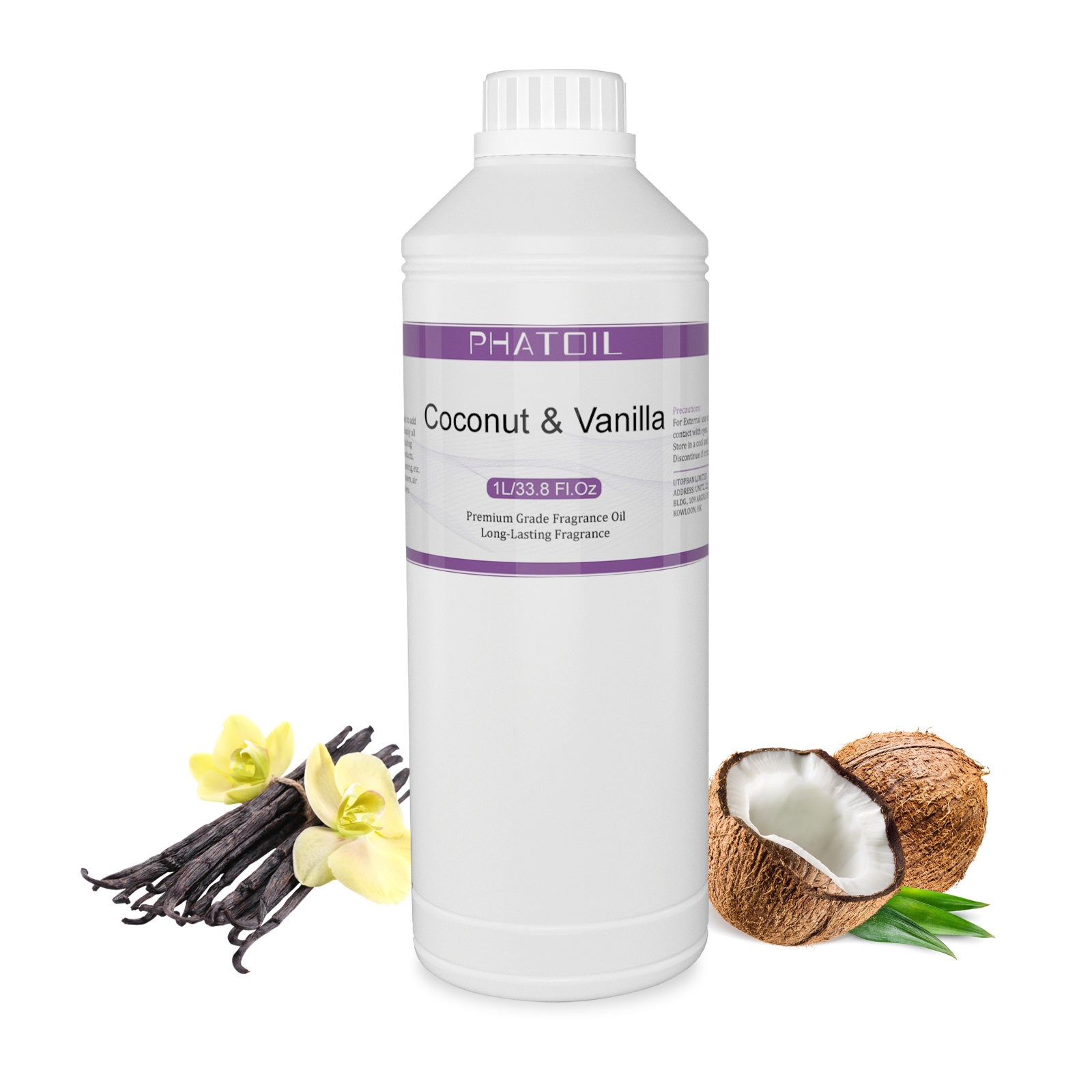 PHATOIL 1000ML アロマセラピーディフューザー用フレグランスオイル-ココナッツ
