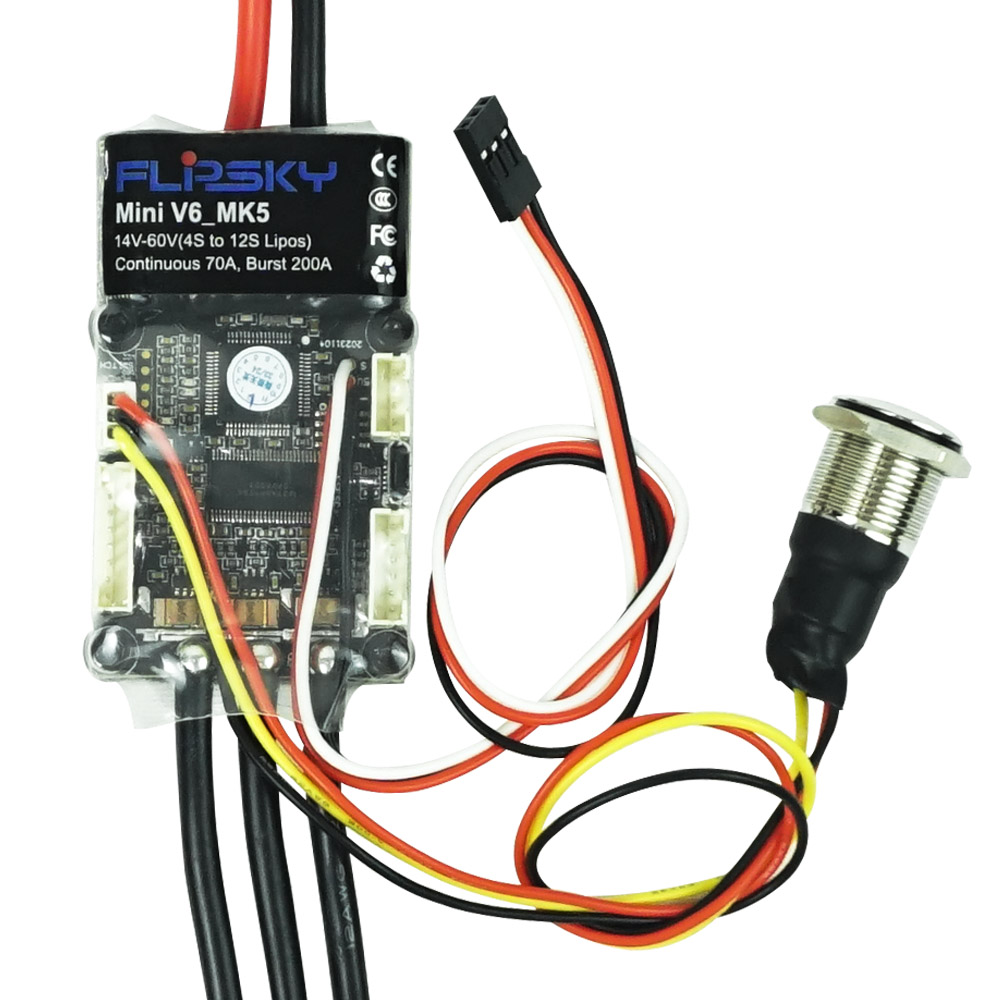 FLIPSKY ミニ V6 MK5 VESC_6_MK5 の電源ボタンベースと電動スケートボード Sctooer 電動自転車用アルミニウム陽極酸化ヒートシンク付き